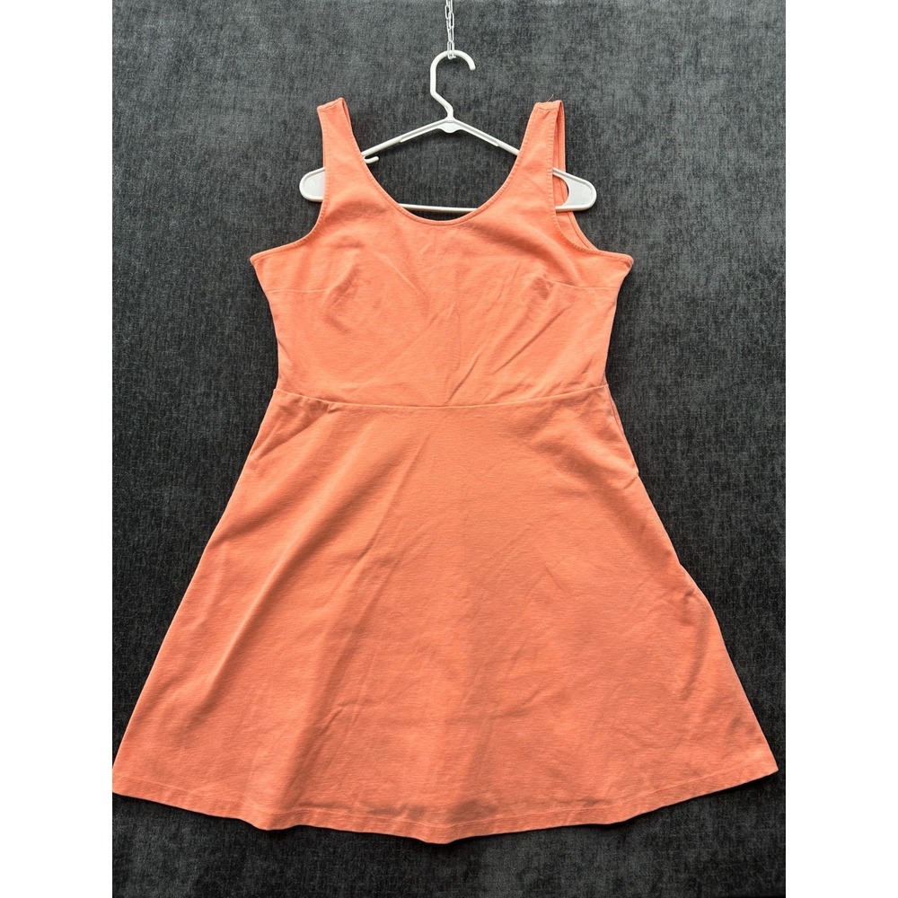 Old Navy‎ A-Line Dress Womens XL Orange Cotton Stretch Wide Strap Sleeveless